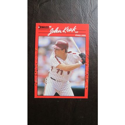 Four (4) John Kruk Baseball Cards (See Pictures and Descriptions Below)