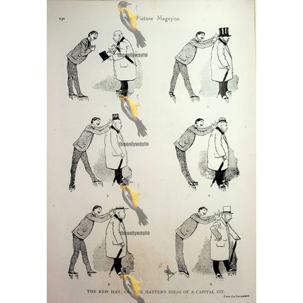 New Hat, Victorian Humour, Book Illustration (Print), 1893