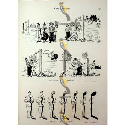 Woes Of A Chaperone & Musical Metamorphosis, Humour, Book Illustration, 1893