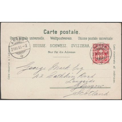 Gruss Aus Arosa, Obersee, Graubünden, 1903 - Künzli AK