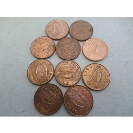 Ireland (Eire) - 10 - 1p coins - dated 1996