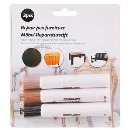 3 Furniture Repair Touch Up Pen Marker Marks Stratches Laminate Wood Floor Shade