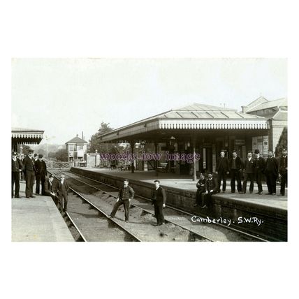 pu1937 - Camberley Railway Station , Surrey - print 6x4