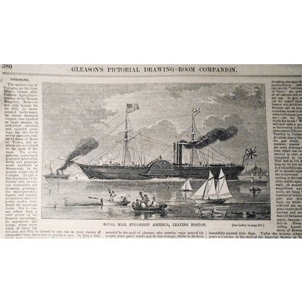 A Masquerade Scene At Cologne & Royal Mail Steamship America Leaving Boston 1854