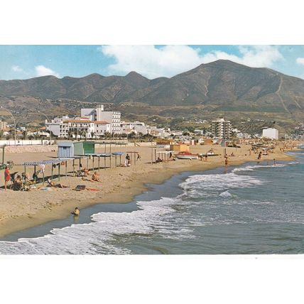 Fuengirola Playa Spain Postcard posted 1970 creased