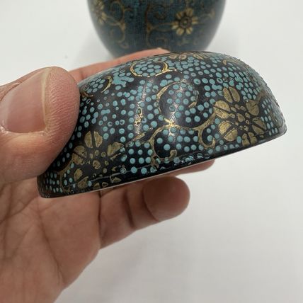 Antique (1890-1920) Asian Satsuma Ware Stamped Handmade Japan Pottery Ginger Jar