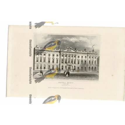Royal Mint, London, England, Book Illustration (Print), 1850