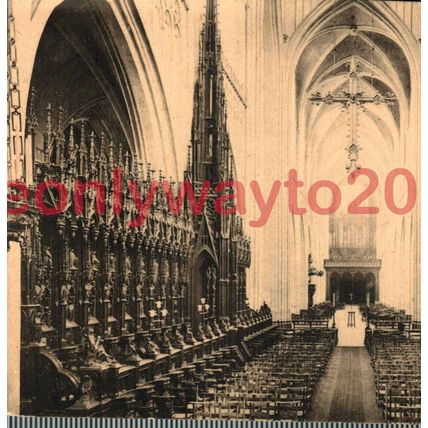 Anvers (Antwerp), Interieur St Paul, Les Stalles, Belgium, 1910s, Postcard
