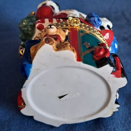 SANTA CLAUS TRINKET BOX Ceramic Ceramic jewelry holder Christmas Ring Pill Gift