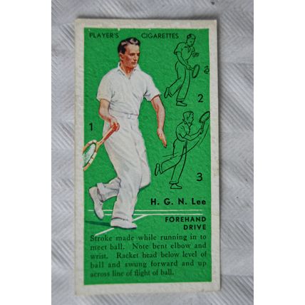 1936 Players Tennis No. 8 Forehand Drive, H. G. N. Lee