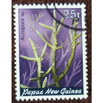 Papua New Guinea 1982 Corals 25t Acropora sp stamp SG444 marine life