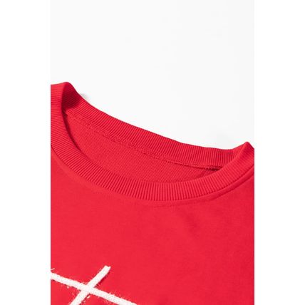 Fiery Red Plus Size Santa Baby Tinsel Crew Neck Sweatshirt
