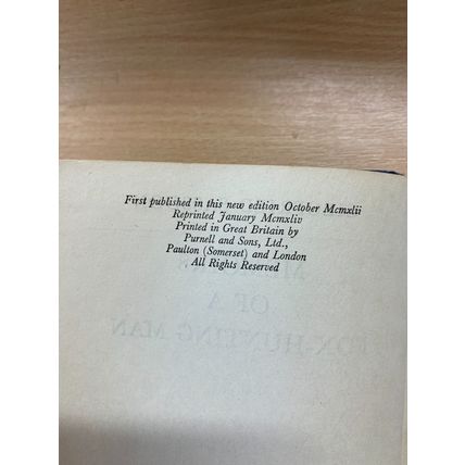 1944 SIEGFRIED SASSOON "MEMOIRS OF A FOX HUNTING MAN" HARDBACK BOOK (P4)