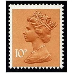 Great Britain 1979 10p Orange Brown Type I AOP Unmounted Mint NHM SG X887 stamp