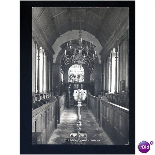 Cambridgeshire LITTLE GIDDING Church Interior Postcard