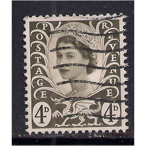 WalesGB 1968 4d Olive Sepia Definitive SG W9.(R649 )