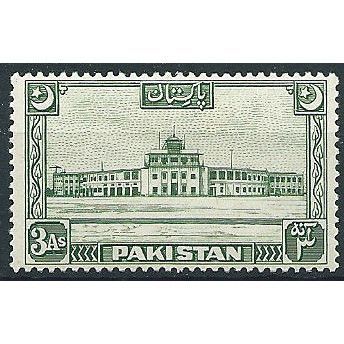 Pakistan 1949 SG47 3a Green Mounted Mint ..