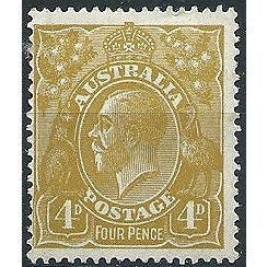 Australia 1924 SG80 4d Olive-Yellow Mounted Mint ... .