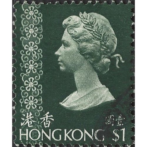 HONG KONG, Queen Elizabeth II, green-black 1973, $1