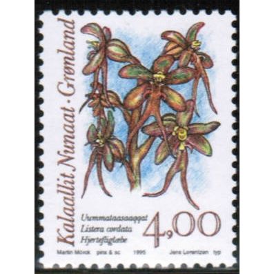 1995 Greenland Sc# 279 mint - Orchid flower 4.00kr