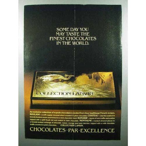 1983 Lanvin Chocolate Ad - Collection Lanvin