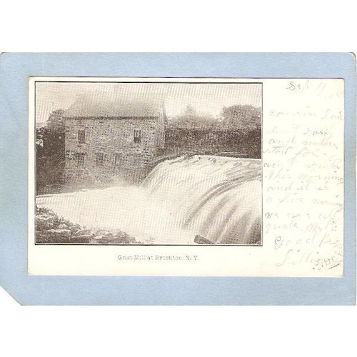 New York Brushton Grist Mill Undivided Back ny_box5~1798