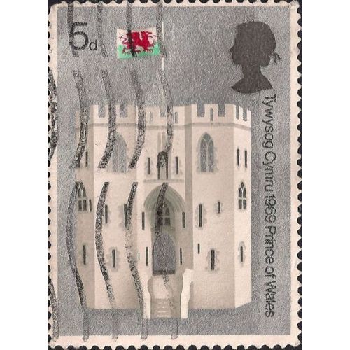 GB, Eagle Tower, Caernarvon Castle, silver 1969, 5d, #3