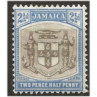 Jamaica 1903 SG35 2 1/2d Grey & Ultramarine Wmk Crown CA Mounted Mint .. ..