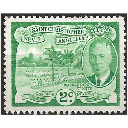 St Kitts Nevis 1952 SG95 2c Green Mounted Mint ..