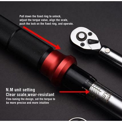 HARDEN reversible ratchet Torque Wrench 1/2", 10-110 Nm, 470 mm Long (HAR 538111