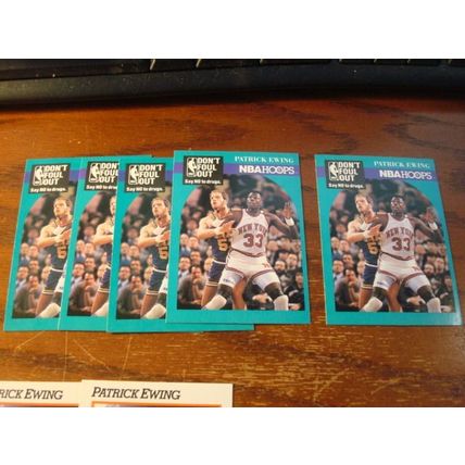 1990-1991 NBA Hoops, 7-Cards, PATRICK EWING, Knicks, HOF,
