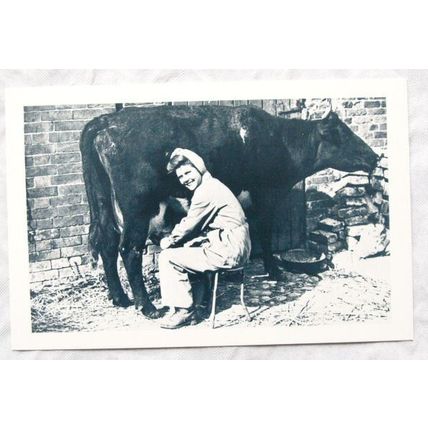 c.1980s PC Land Girl Milking, c.1940