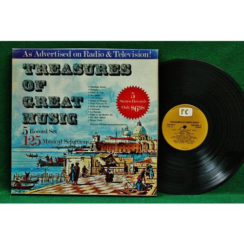 Various Orchestras - Treasures of Great Music - 5-LP Boxed Set - KGB 585-9 - NM