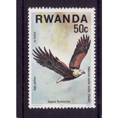 RWANDA 1977 BIRD OF PREY 50c AFRICAN FISH EAGLE SG 835 M / MINT