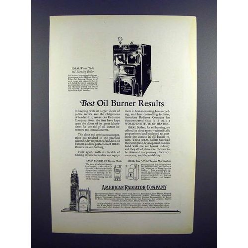 1927 American Radiator Company Ad - Best Oil Burner