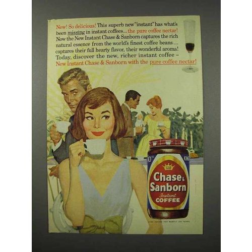 1961 Chase & Sanborn Coffee Ad - So Delicious!