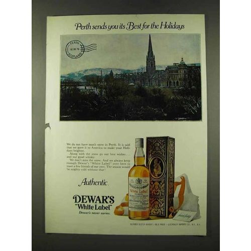 1973 Dewar's White Label Scotch Ad - Perth Sends Best