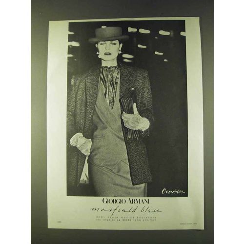 1979 Giorgio Armani Fashion Ad - Overdrive
