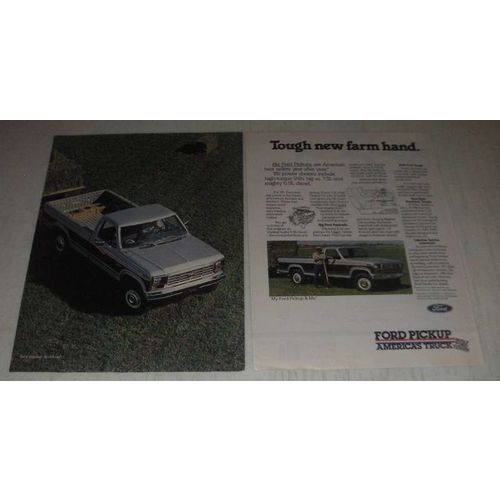 1985 Ford Pickup Trucks Ad - Tough new farm hand