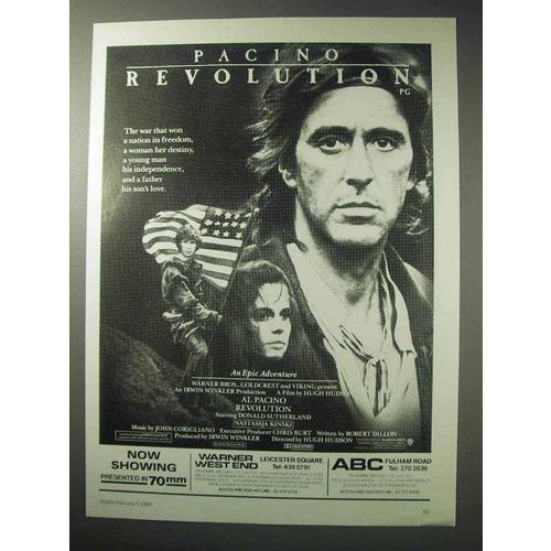 1986 Revolution Movie Ad - Al Pacino
