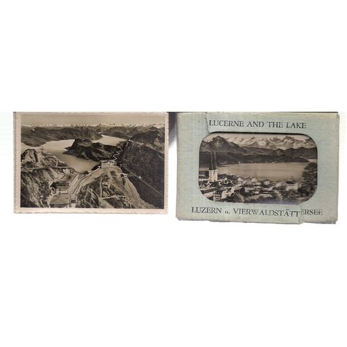 LAKE LUCERNE, SWITZERLAND. vintage set of small photos in a card wallet.. (a) #