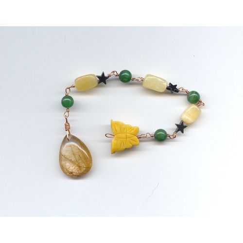 Chakracord Handmade Gemstone Pendulum Astral Travel Dowsing 8.5 Inches