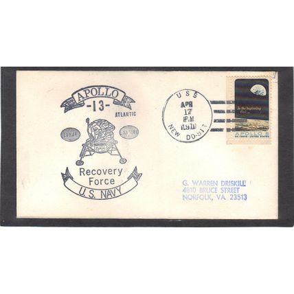 Event Apollo 13 Recovery 1371 6c Moon Landing (Cachet-Stamped/A) CV00952