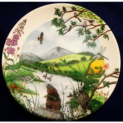Wedgwood Country Panorama The Lakeside 1989 Bone China Plate By Colin Newman