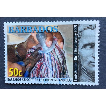 Barbados 2009 Birth Bicentenary of Louis Braille SG 1336. 50c Mop making