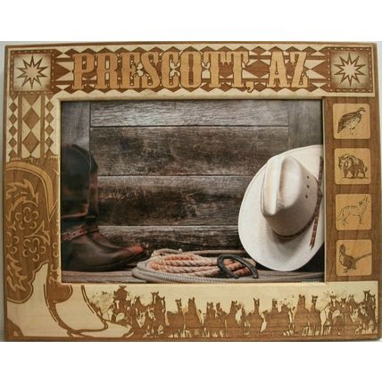 Prescott Arizona Laser Engraved Wood Picture Frame (5 x 7)