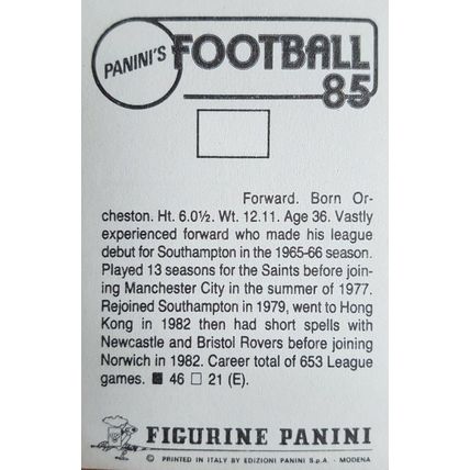 Panini Football 85 Stickers - Choose The Numbers You Need