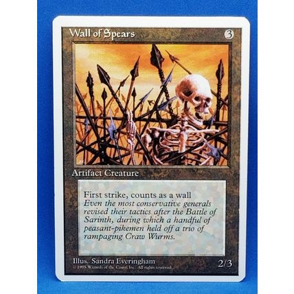 1995 Magic The Gathering 4th Edition #356 Wall of Spears C
