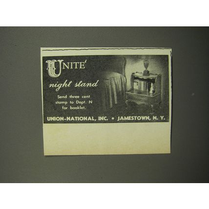 1951 Union-National Unite Night Stand Advertisement