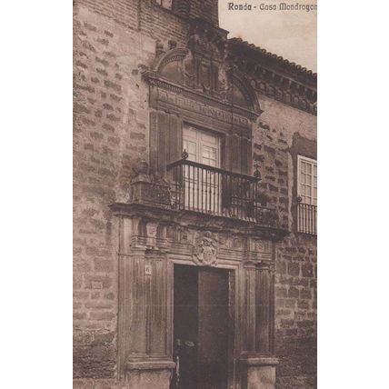Ronda Casa Mondragon Antique WW1 Wartime War Time Spain Spanish Postcard + Frank